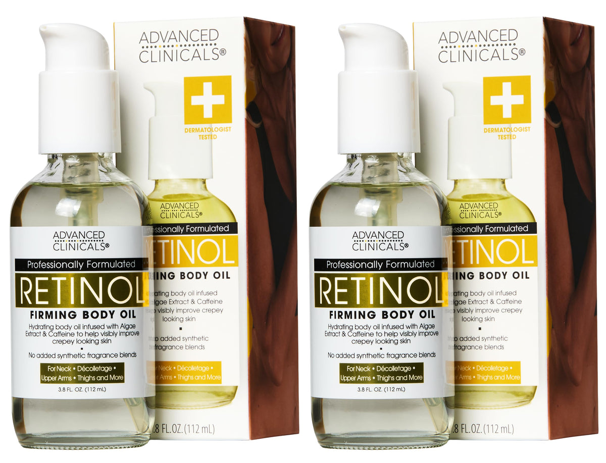 Advanced Clinicals front packaging showing product and benefit of firmer skin