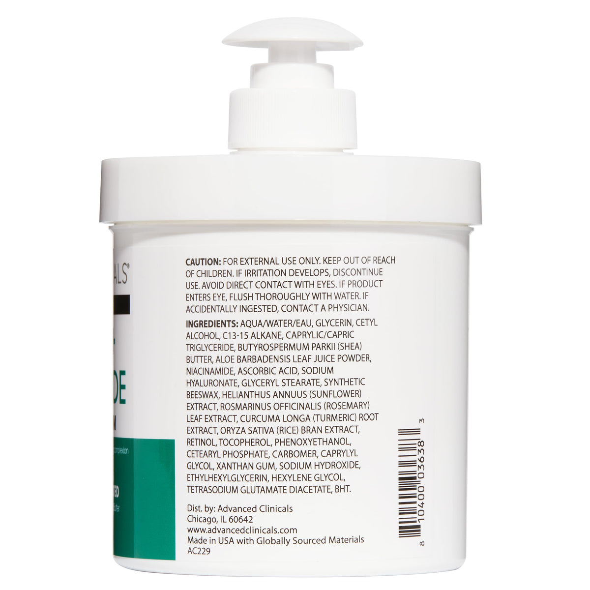 Advanced Clinicals lotion applied to forearm at night showing firming benefit in routine use