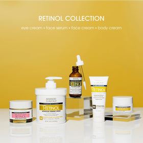 Advanced Clinicals ingredient label close-up highlighting retinol and antioxidants