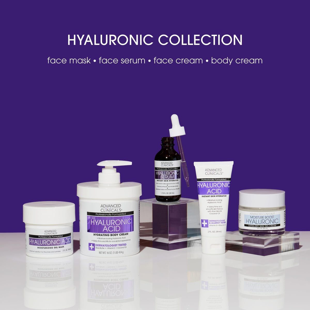 Advanced Clinicals serum droplet on fingertip showing lightweight texture