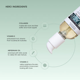 Advanced Clinicals product next to a hand for scale, clarifying size and portability