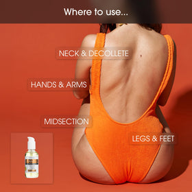 Advanced Clinicals bottle held in hand showing 3.8 fl oz size and portability