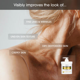 Advanced Clinicals lotion texture on hand demonstrating rich non-greasy finish