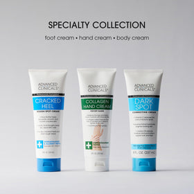 Advanced Clinicals two-pack next to common items showing product size
