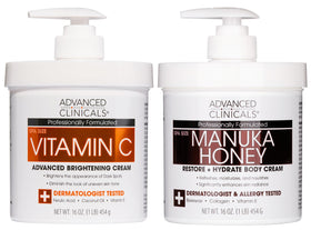 Advanced Clinicals Vitamin C jar front view showcasing brightening moisturizer benefit