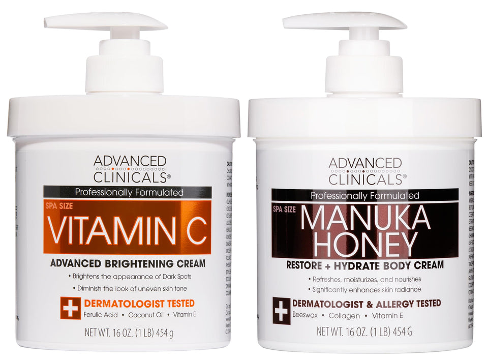 Advanced Clinicals Vitamin C jar front view showcasing brightening moisturizer benefit