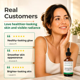 Advanced Skin Care suggested before and after concept showing tone improvement