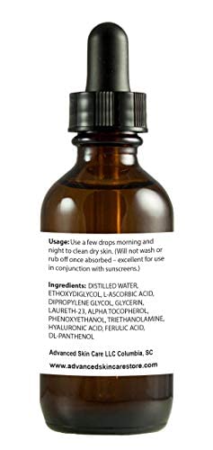 Advanced Skin Care serum in use applying drops to cheek for brighter, firmer-looking skin