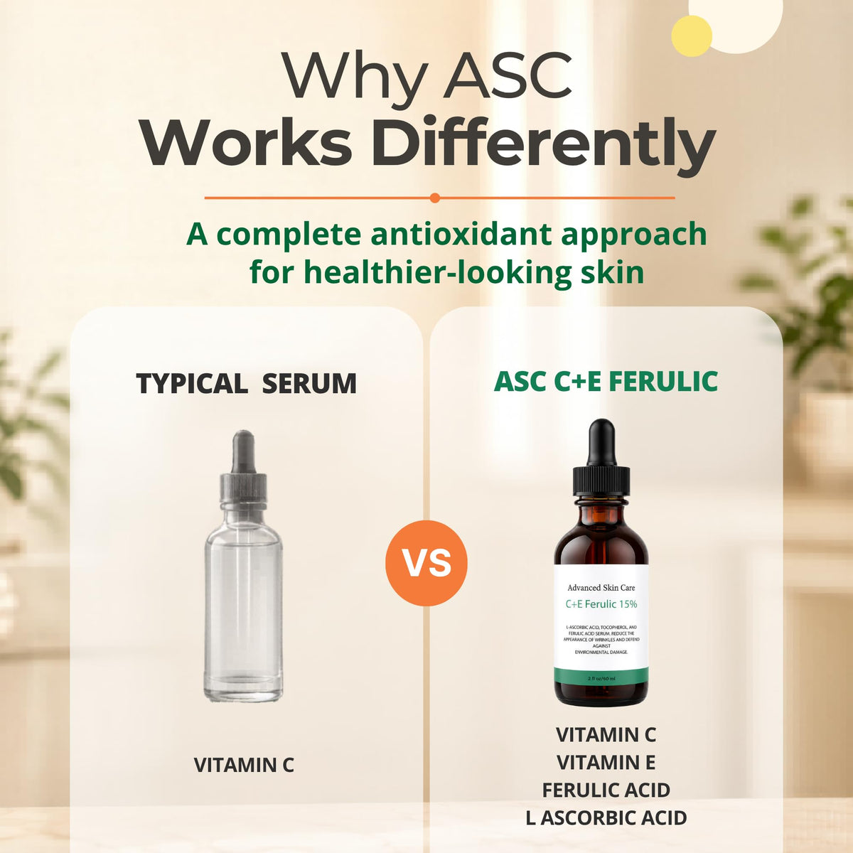 Advanced Skin Care label close-up showing active ingredients and strength
