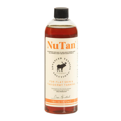 Advanced Tanning Solutions NuTan front bottle view showing compact easy-use formula