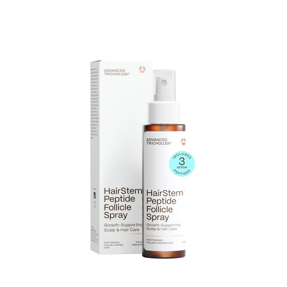 Advanced Trichology front bottle showing clean packaging and instant volume benefit