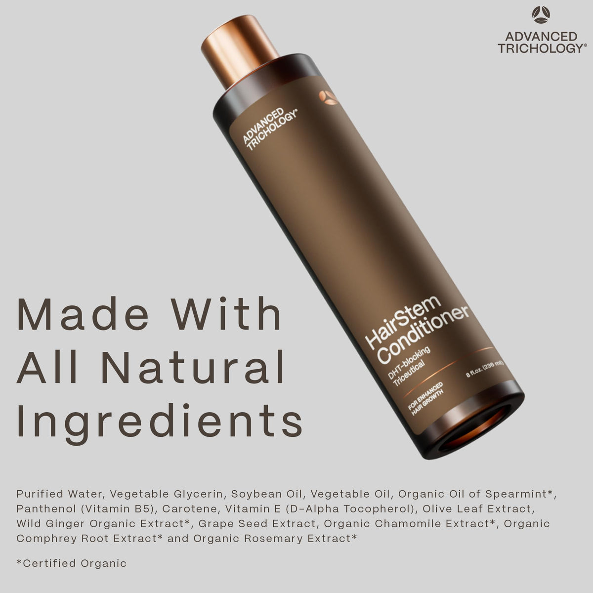 Advanced Trichology conditioner applied in salon-style demonstrating smooth detangling and manageability
