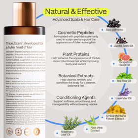 Advanced Trichology peptide complex illustration highlighting targeted strengthening benefits