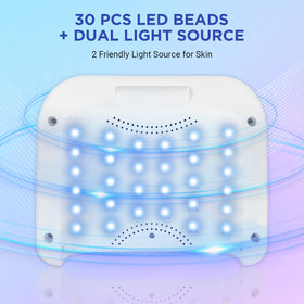Aedavey internal LED array detail showing 30 beads for uniform 360-degree curing