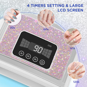 Aedavey close-up of full-touch LCD display and timer modes for easy control