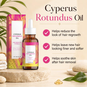 Aerifia label close-up highlighting Cyperus rotundus ingredient benefits