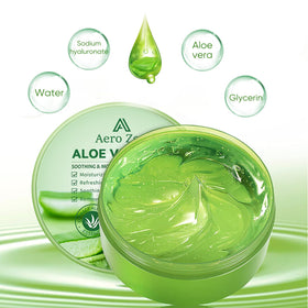 Aero Zen open tub close-up gel texture, smooth pourable gel for easy spread