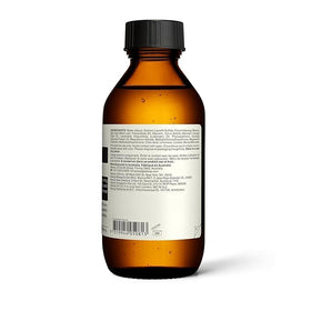 Aesop bottle recycling mark close-up showing high recycled plastic content benefit