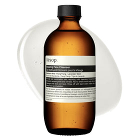 Aesop front bottle showing minimalist packaging and clear product identity