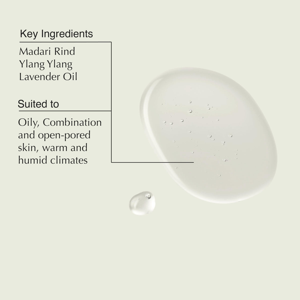 Aesop cleanser texture on hand illustrating low-foaming lather and spreadability