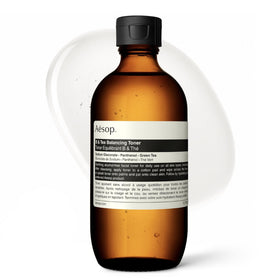Aesop front bottle showing clean packaging and benefit of gentle toning