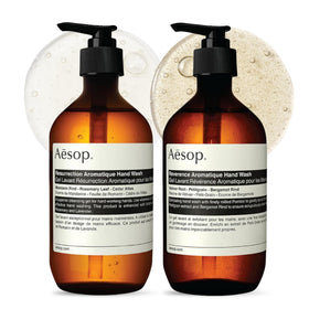 Aesop duo front packaging showing two 16.9 oz bottles for elegant gifting