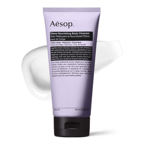 Aesop Eleos front packaging showing minimalist bottle and label, conveys quality