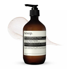 Aesop Eleos front bottle view showing clean packaging and volume benefit