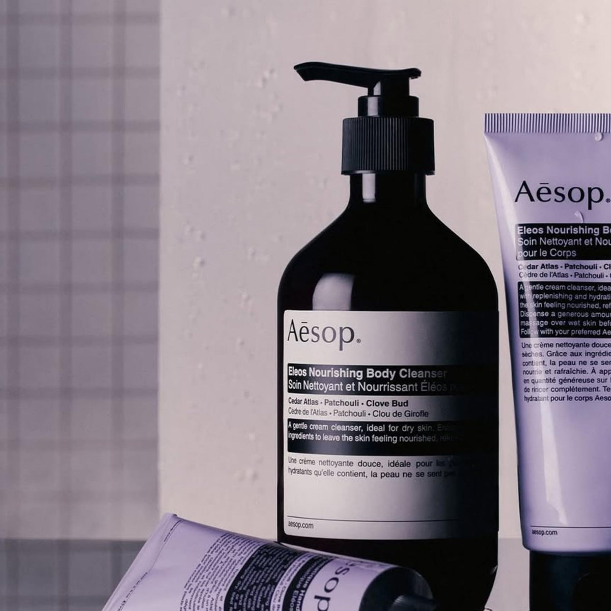Aesop Eleos refill bottle next to ruler for scale and refill convenience
