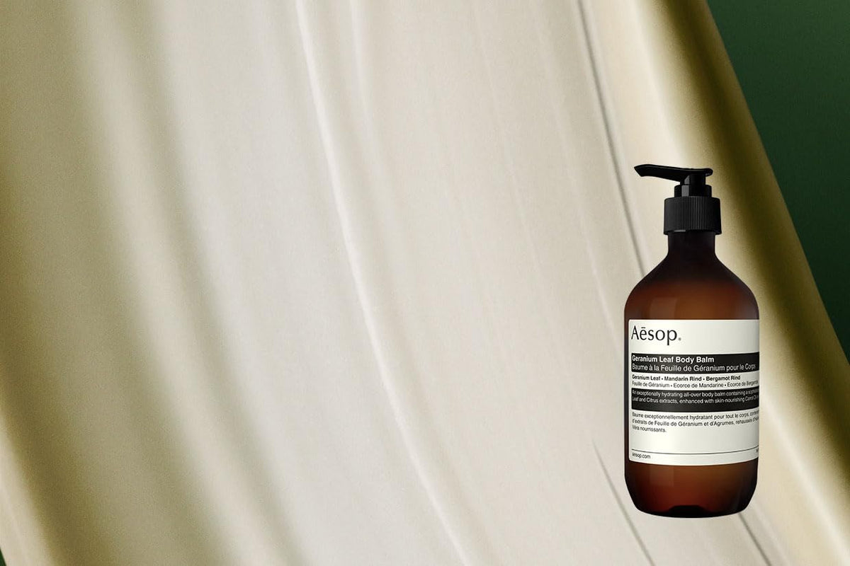 Aesop elbow before and after image showing hydrated, softer skin