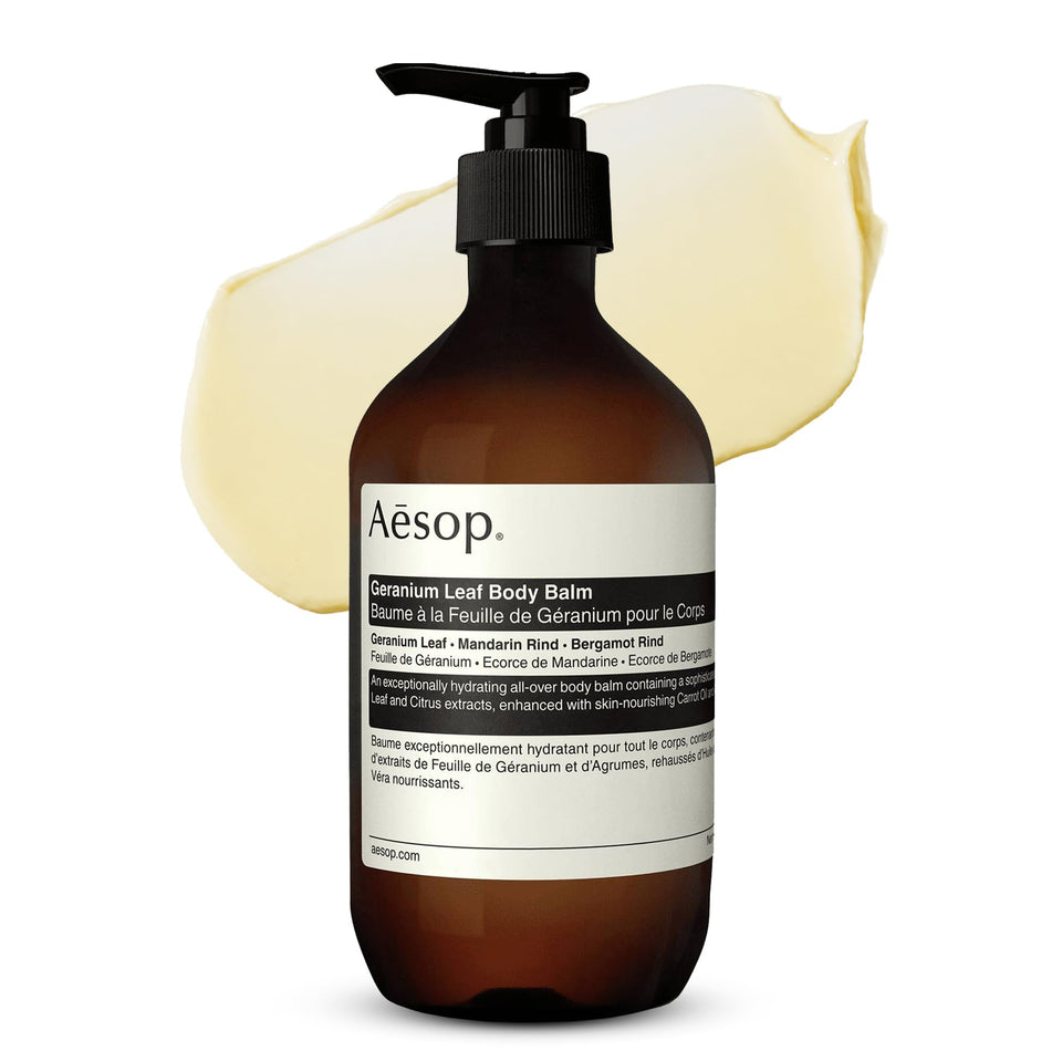 Aesop front packaging showing 500 mL bottle and green citrus appeal