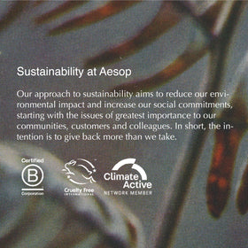Aesop slab on bathroom shelf lifestyle scene adding refined aroma