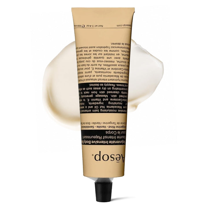 Aesop front jar showing label and 100 mL size for clear product identification and trust