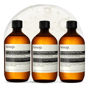 Aesop front packaging showing refill bottle and label, communicates premium sustainable refill