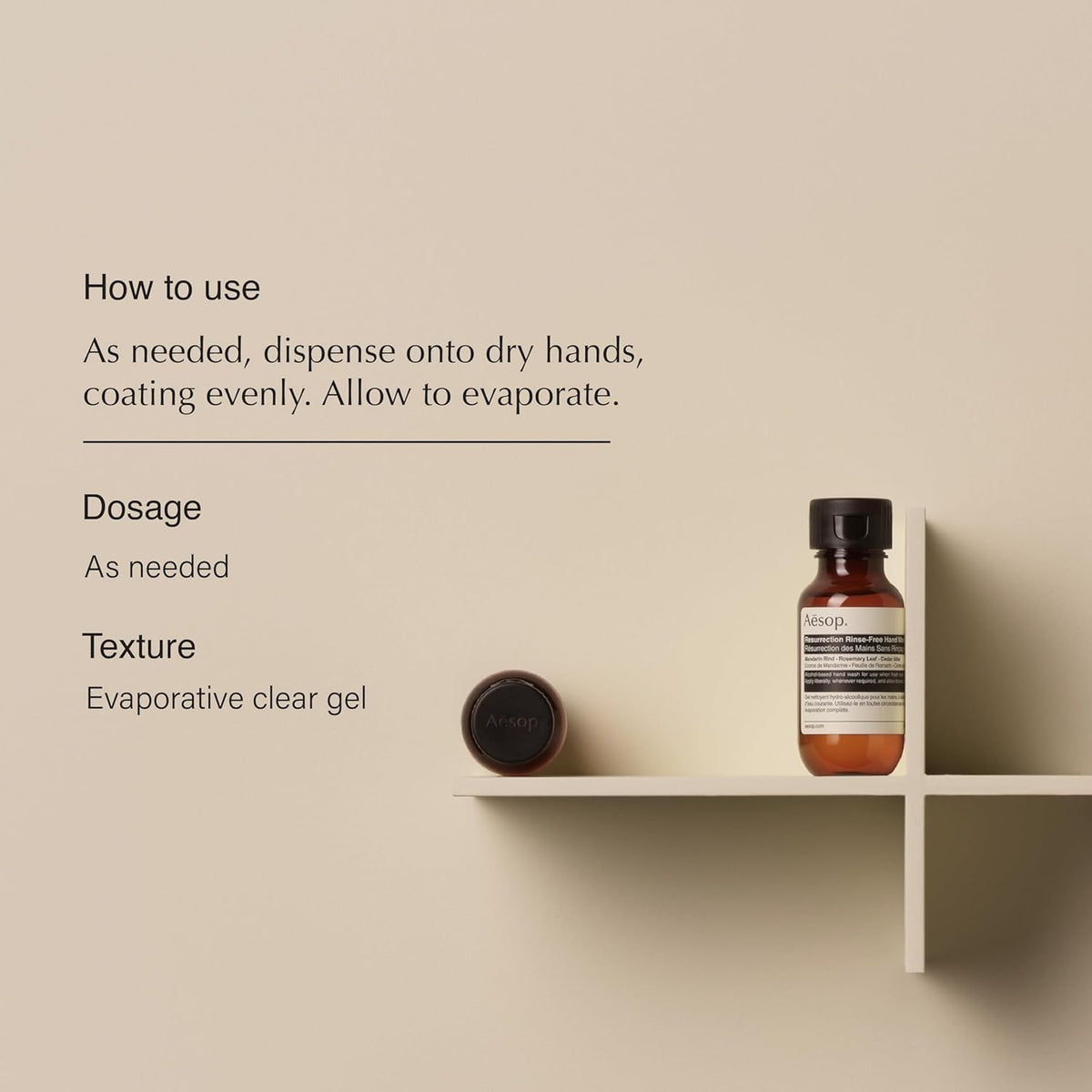 Aesop tube close-up label highlighting ingredients and travel-size information for informed choice
