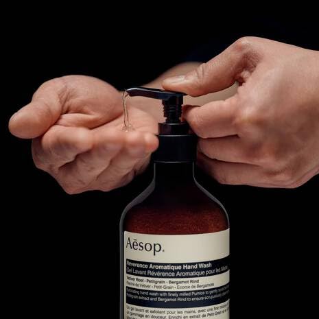 Aesop balm cream close-up showing rich emollient texture benefit: deep hydration