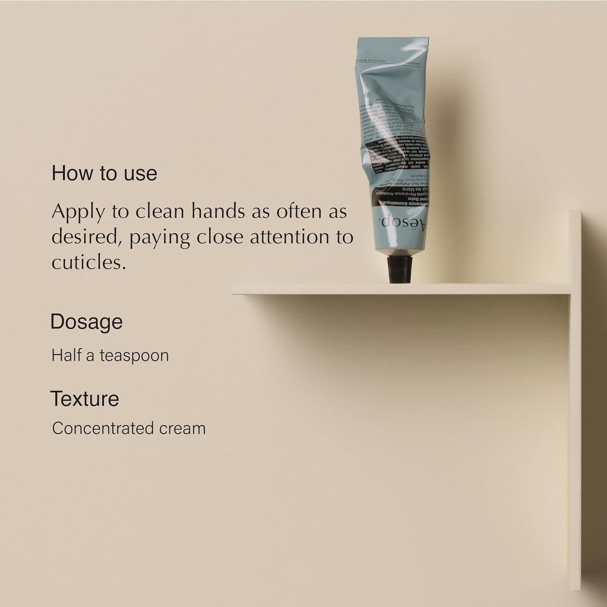 Aesop open-cap texture of balm demonstrating smooth absorption benefit