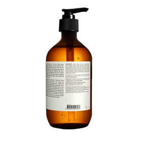 bottle next to ruler showing 16.9 oz scale and Aesop size convenience benefit