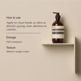 Aesop wash texture lather demonstrating gentle cleansing action and foam benefit