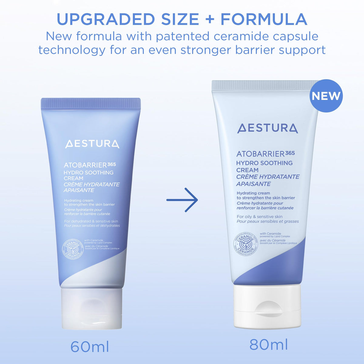 AESTURA visual of ceramide complex highlighting barrier support benefits