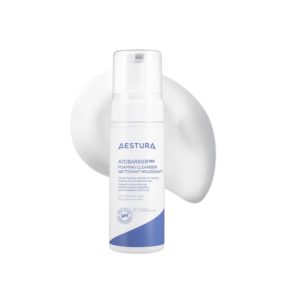 AESTURA front packaging showing gentle cleanser and benefits