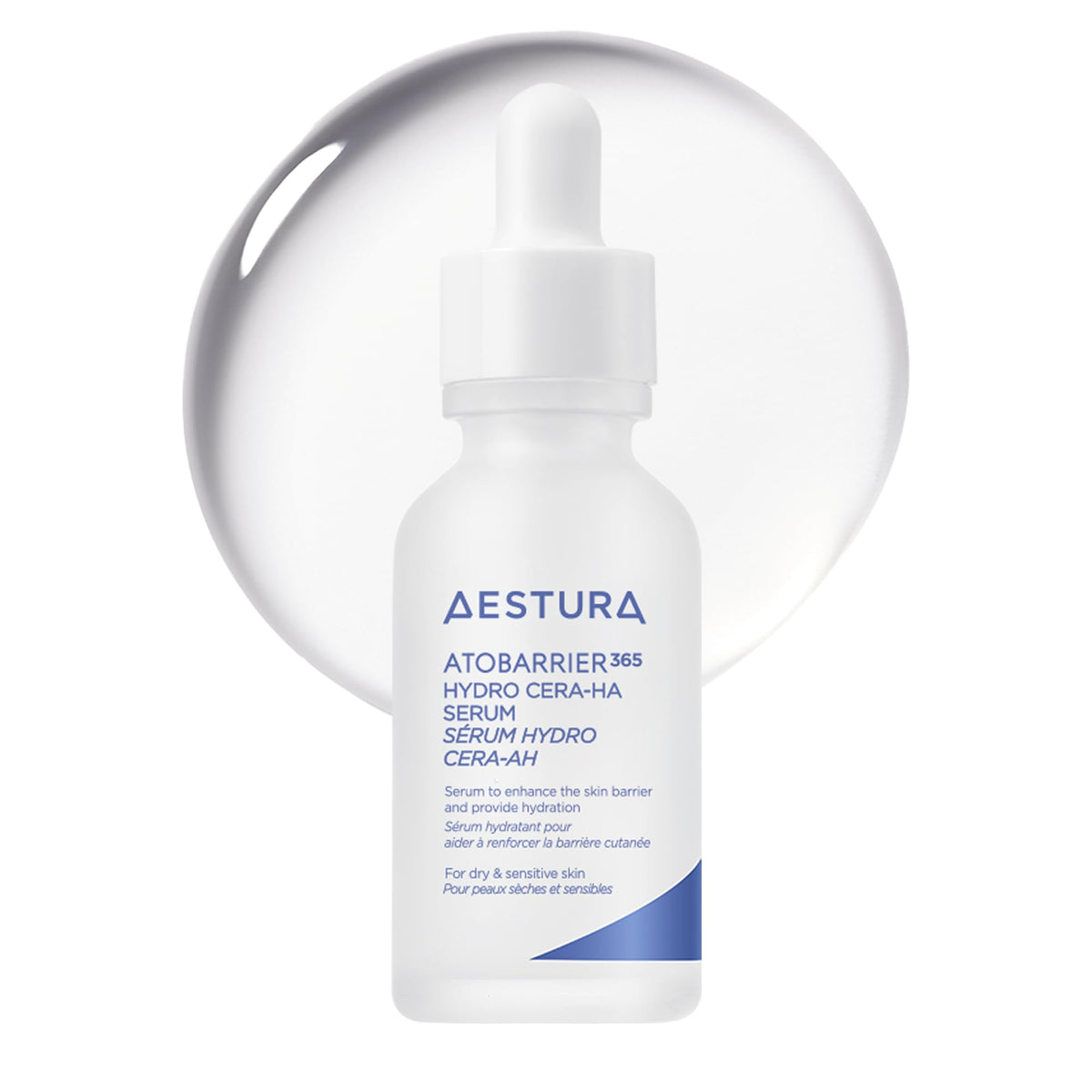 AESTURA front packaging showing bottle and box, communicates trustworthy hydration