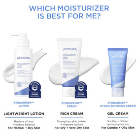 AESTURA product label listing key ingredients and safety benefits for sensitive skin