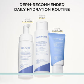 AESTURA label ingredient list showing fragrance-free and 8-free benefits