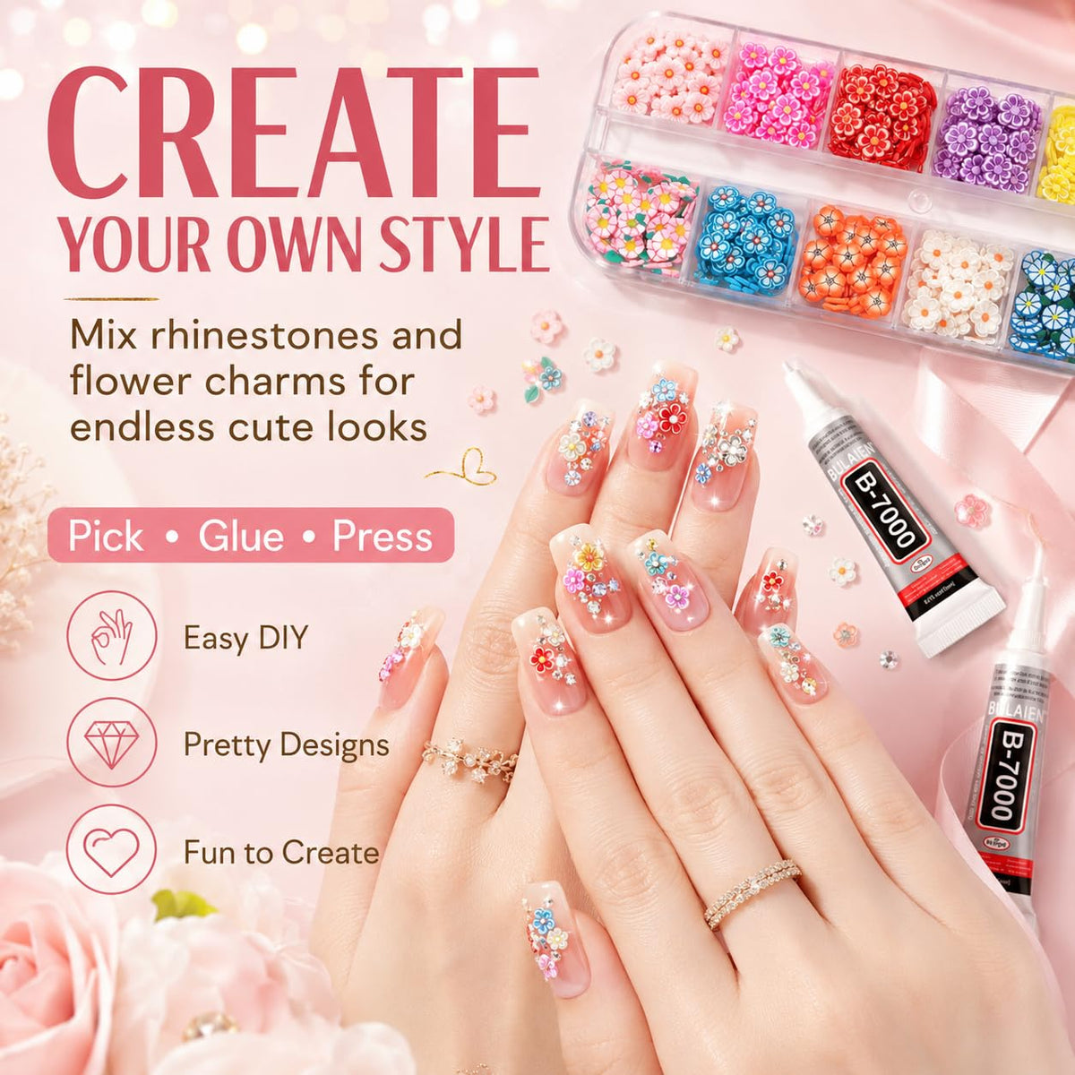 AEWOTING 3mm rhinestone beside ruler for clear size and scale reference
