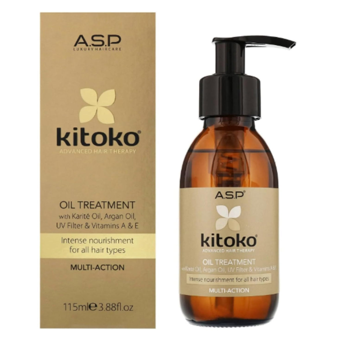 Affinage Kitoko front packaging showing bottle and pump for easy use