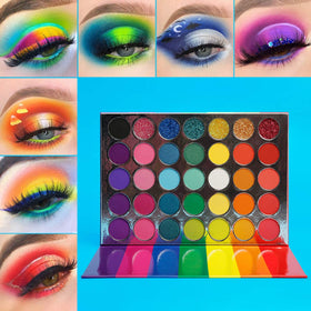 Afflano lifestyle festival makeup worn for vibrant, camera-ready color impact