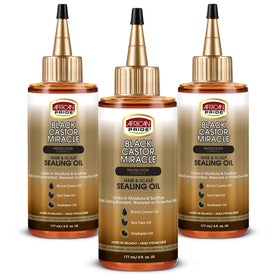 African Pride front packaging showing bottle and label with moisture-lock benefits