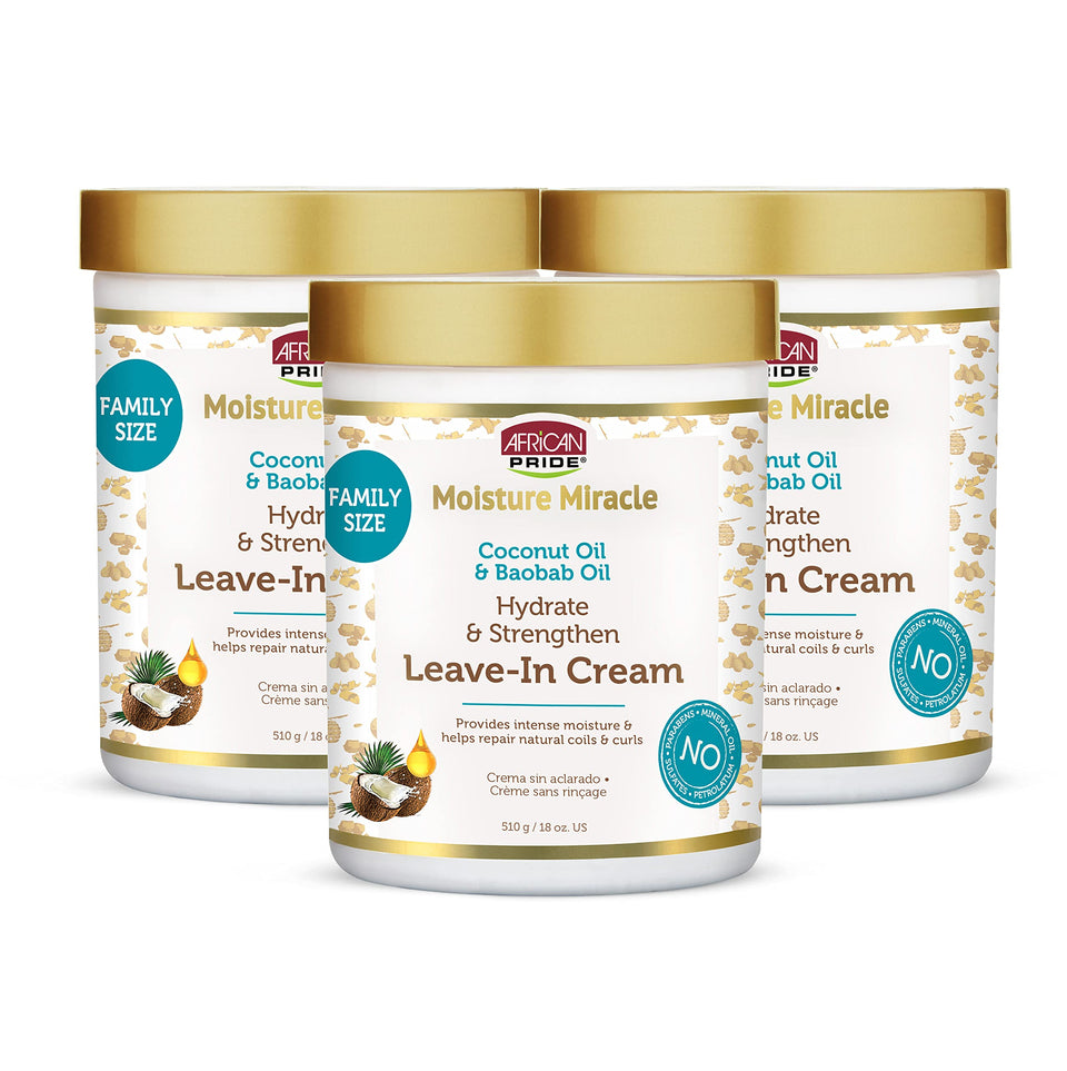 African Pride front packaging showing 18 oz jar and benefits