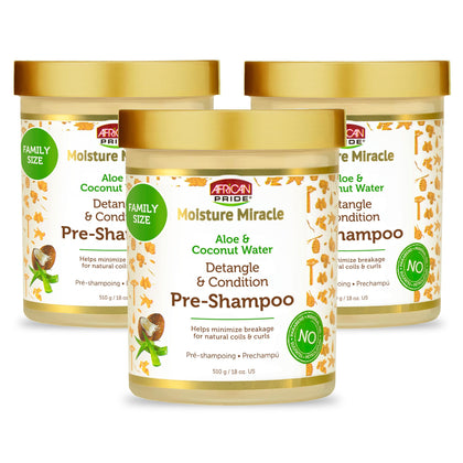 African Pride front packaging showing Moisture Miracle detangler for easy identification and purchase